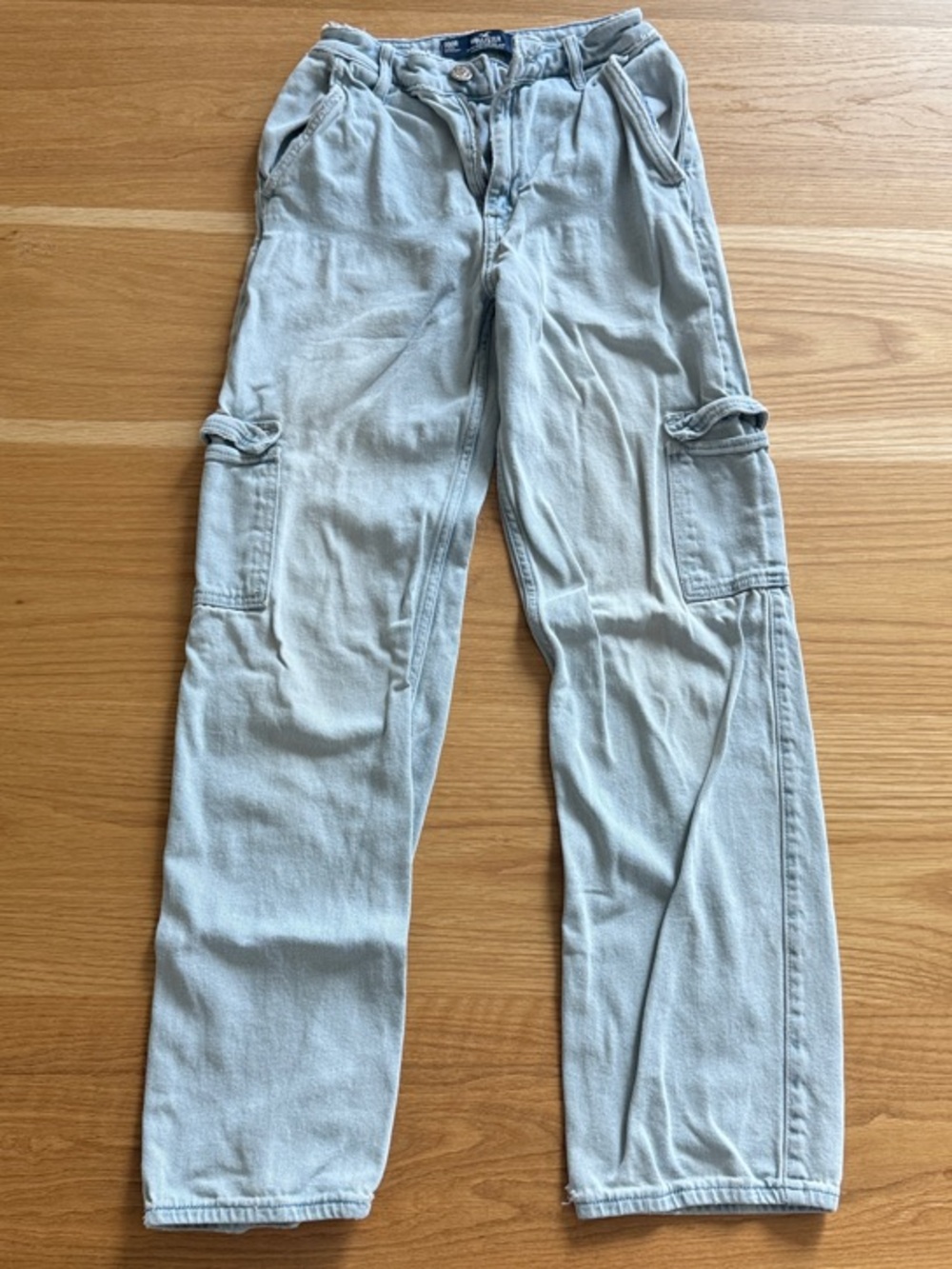 Hollister Light Blue Straight Cargo Jeans